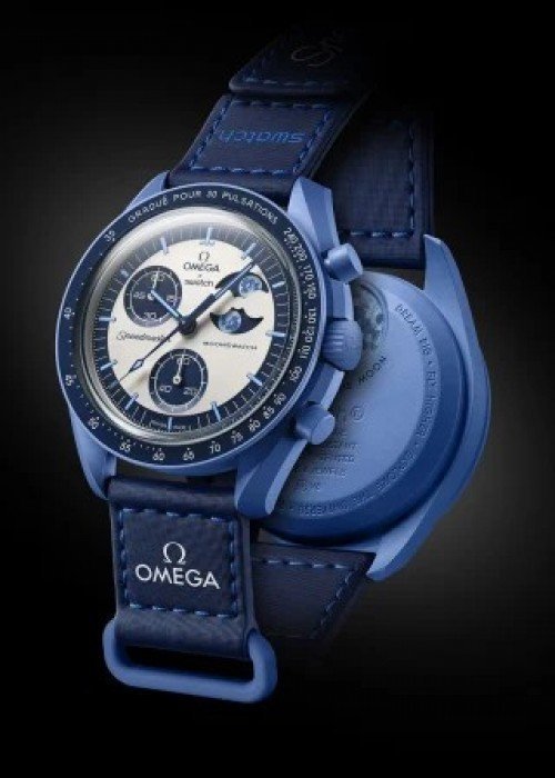 OMEGA X SWATCH MISSION TO MOON BLUE WATCH PRIMIUM QUALITY - Image 2