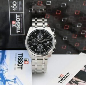 TISSOT 1853 PRIMIUM QUALITY SILVER-BLACK METAL WATCH'
