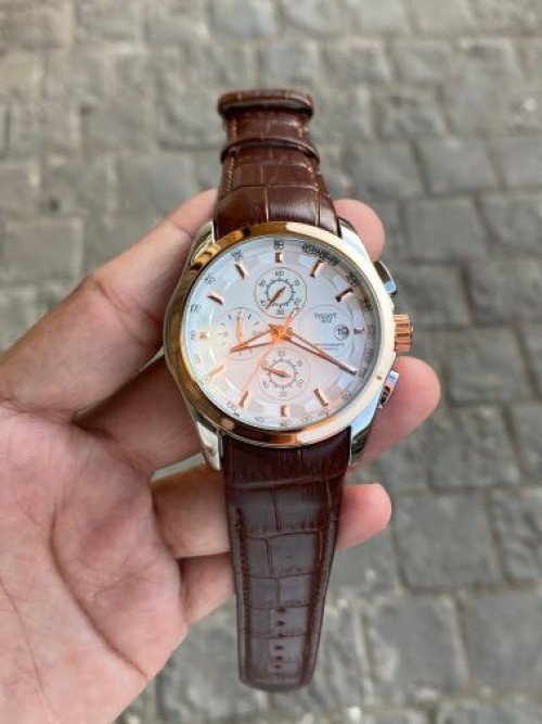 TISSOT 1853 PRIMIUM QUALITY BROWN-BROWN LEATHER WATCH' - Image 2