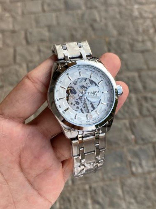 TISSOT 1853 AUTOMATIC PRIMIUM QUALITY FULL SILVER METAL WATCH'