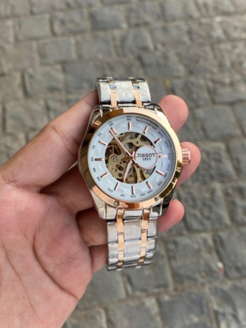 TISSOT 1853 AUTOMATIC PRIMIUM QUALITY DUAL TON WHITE METAL WATCH' - Image 3