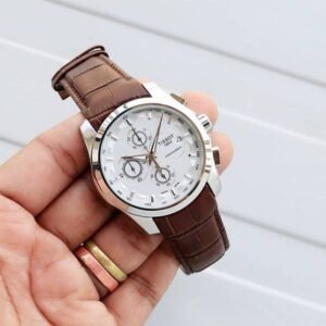 TISSOT 1853 PRIMIUM QUALITY BROWN-SILVER LEATHER WATCH'
