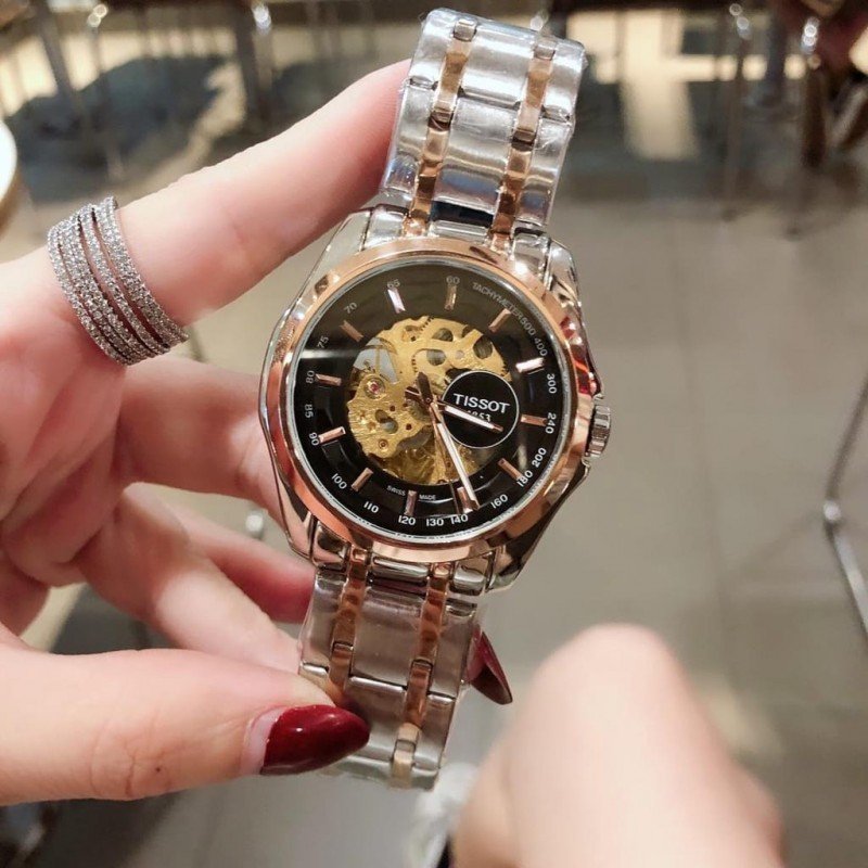 TISSOT 1853 AUTOMATIC PRIMIUM QUALITY DUAL TON BLACK METAL WATCH' - Image 3