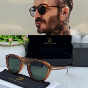 Branded Db Round Brown Green Sunglasses