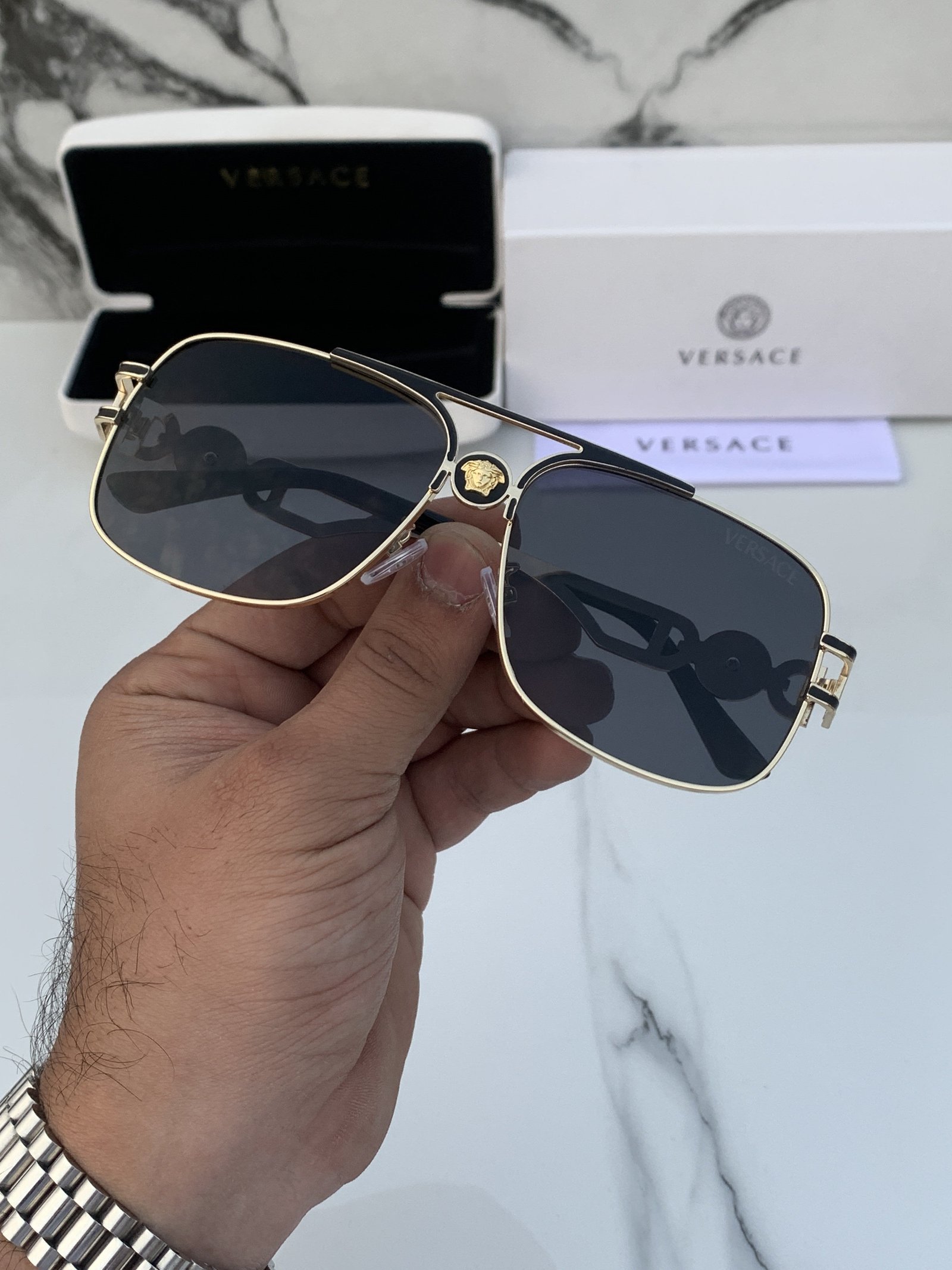 Branded Sunglasses 3628_square_goldblack - Image 4