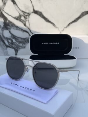 Branded Mj Metal Frame Silver Black Sunglasses