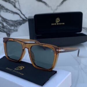 Branded Db Square Brown Green Sunglasses