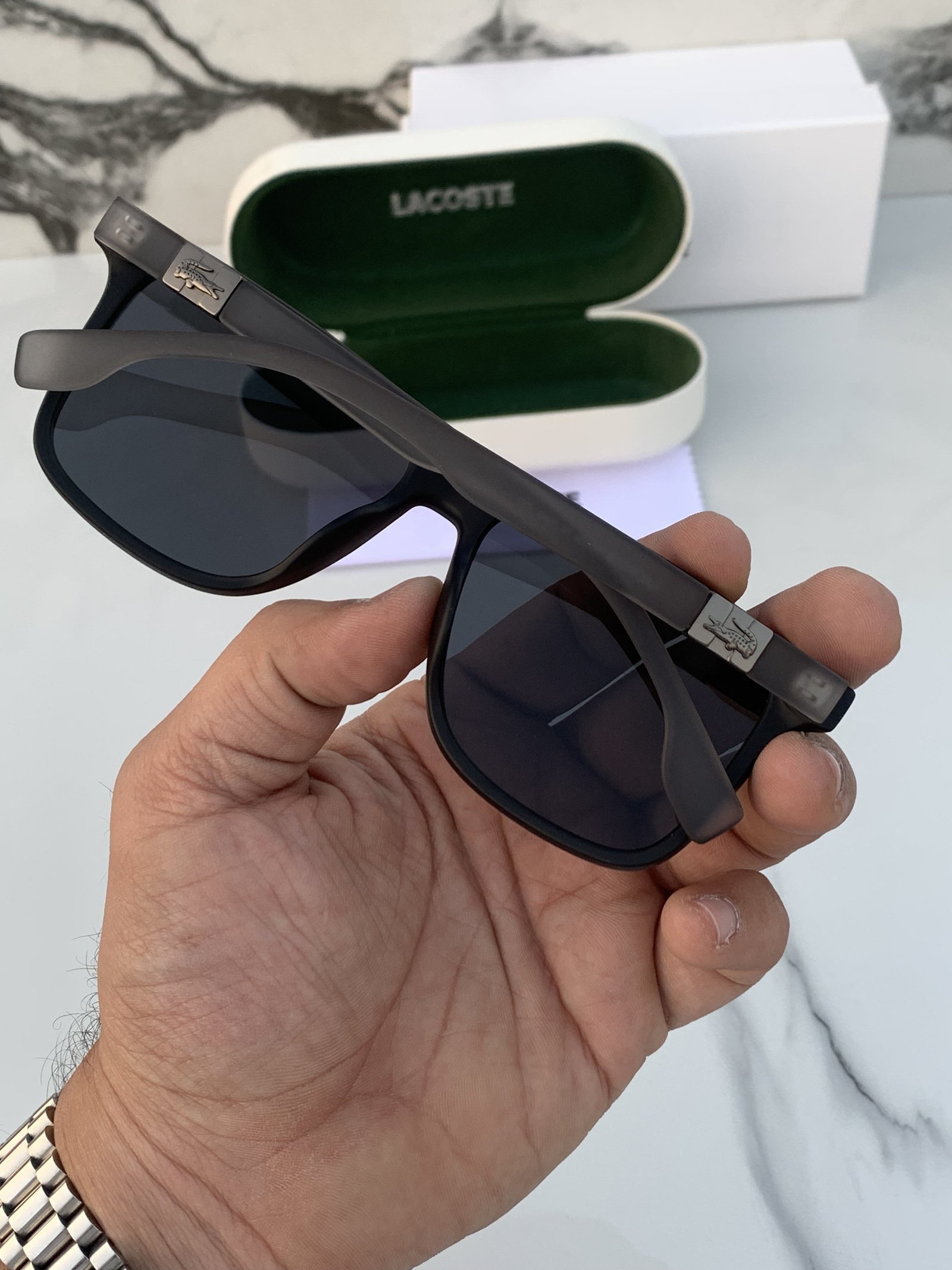 Branded LCOSTE Sunglasses Brown - Image 4