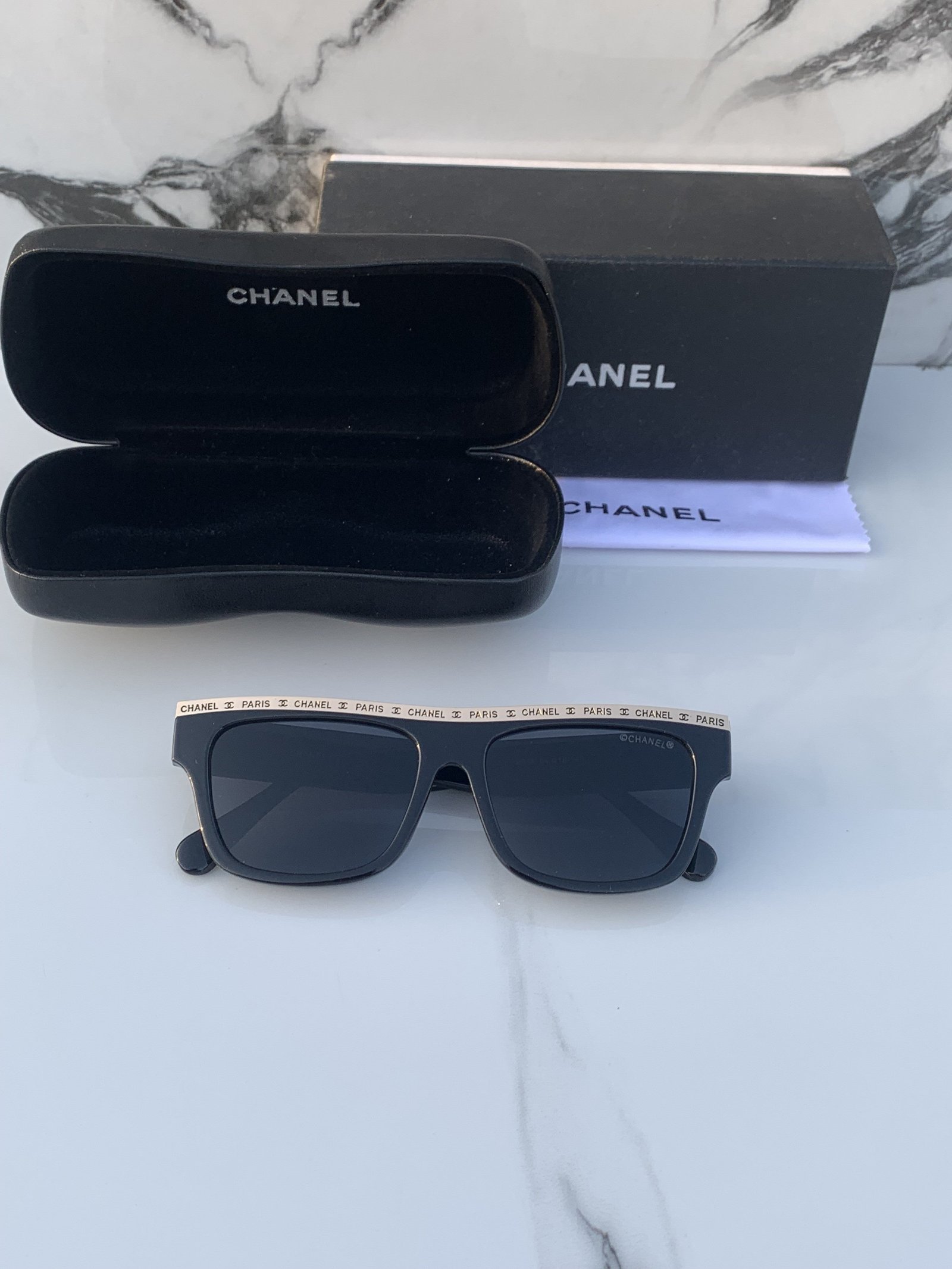 Branded Chnl Prs Full Black Sunglasses - Image 3