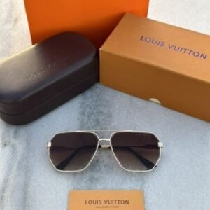 Branded Lv Gold Brown Sunglasses FT