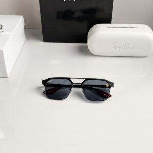 Branded Rb Black Red Metal Frame Sunglasses Bt