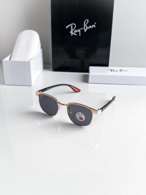 Branded Rb Gold Black Sunglasses Bt