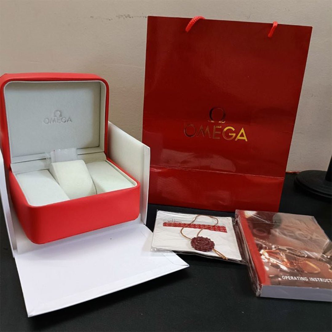 Omega Speedmaster Slim Silver Blue Metal Watch - Image 2