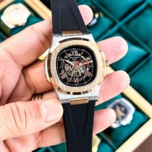 PATEK PHILIPPE DUAL TONE BLACK AUTOMATIC PREMIUM WATCH
