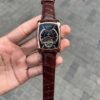 PATEK PHILIPPE BROWN LEATHER AUTOMATIC PREMIUM WATCH
