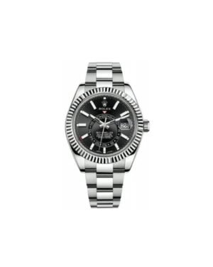 ROLEX SKY-DWELLER 42MM OYSTERSTEEL (BLACK/INDEX) WRIST WATCH